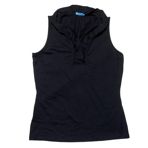 NWOT J. McLaughlin Durham Sleeveless Ruffle V-Neck Top - Picture 1 of 8